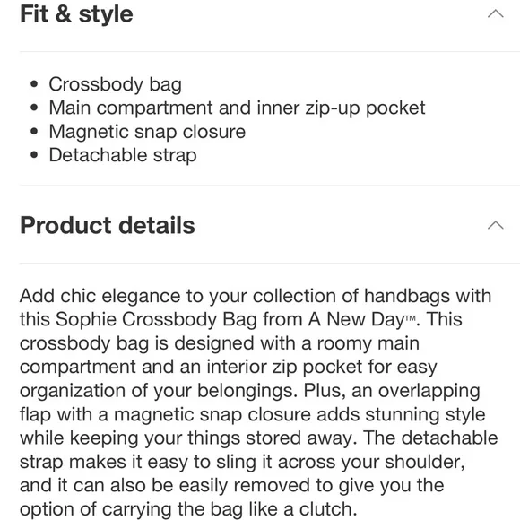 NWT Sophie Fuzzy Crossbody Handbag from A New Day - Picture 15 of 16